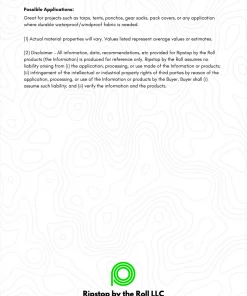 Ripstop By The Roll Tarps/Shelters 1.1 Oz Silpoly 53 Ripstop By The Roll Tarps/Shelters 1.1 Oz Silpoly