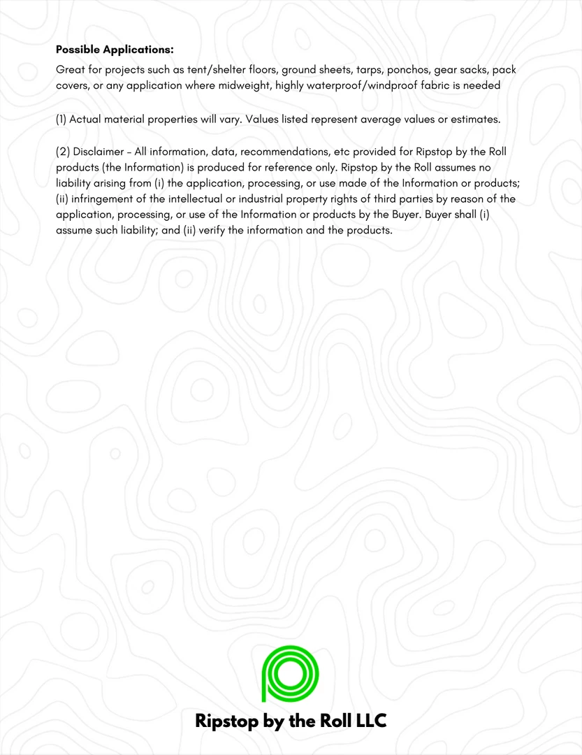 Ripstop By The Roll 1.6 Oz HyperD™ PU4000 10 Ripstop By The Roll 1.6 Oz HyperD™ PU4000