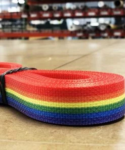 HKOutdoors Narrow Goods 1" Polyester Webbing 1500 Lb - Rainbow