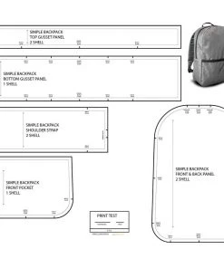Ripstop By The Roll Simple Series Backpack Template/Pattern Bundle Bag Buff